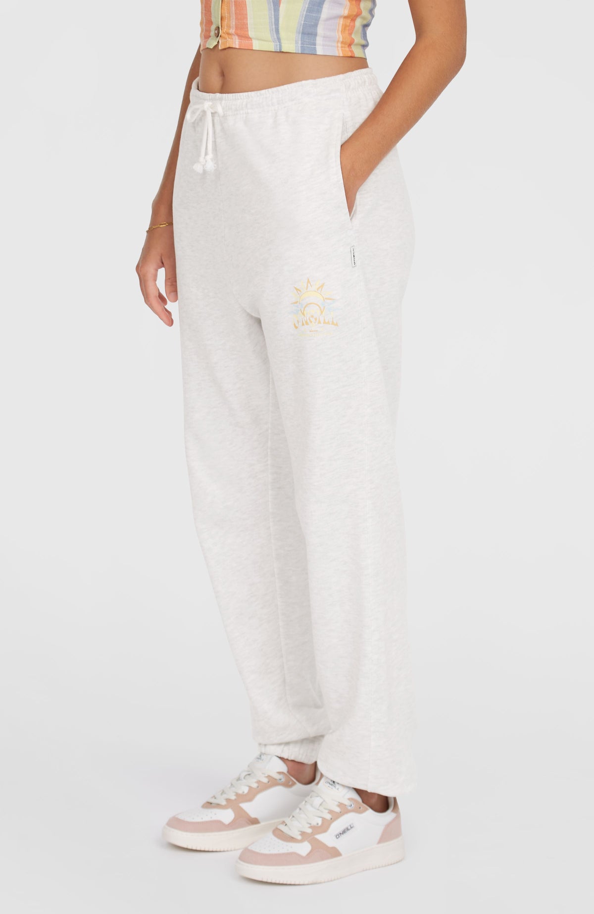 Beach Vintage Sweatpants | White Melange