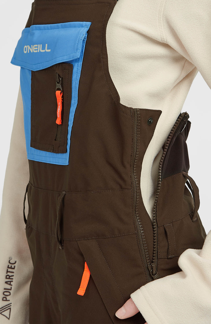 FWC'Peak Bib Snow Pants | Coffee Bean Colour Block