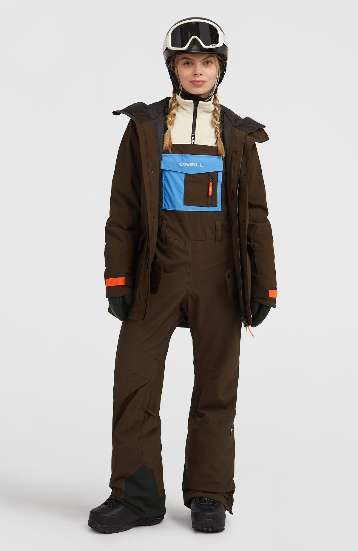 FWC'Peak Bib Snow Pants | Coffee Bean Colour Block