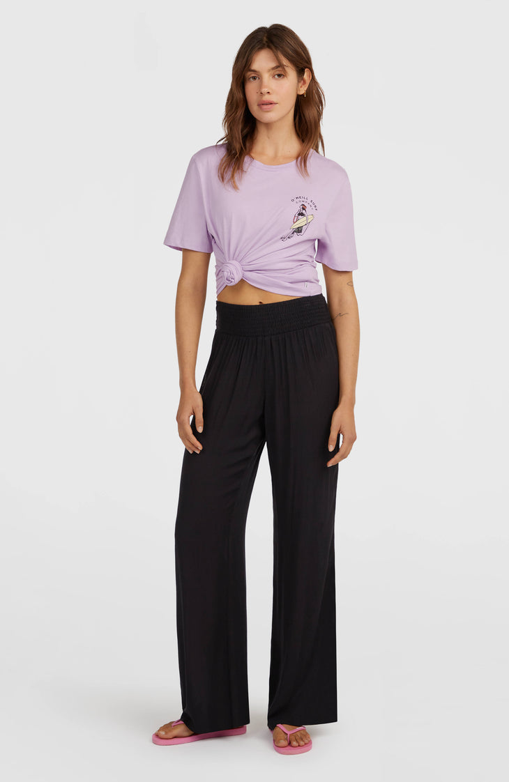 Johnny Smocked Waist Pants | Black Out