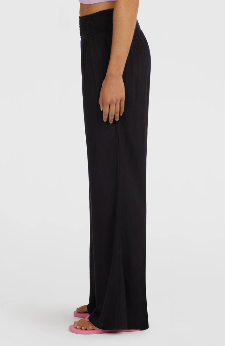 Johnny Smocked Waist Pants | Black Out
