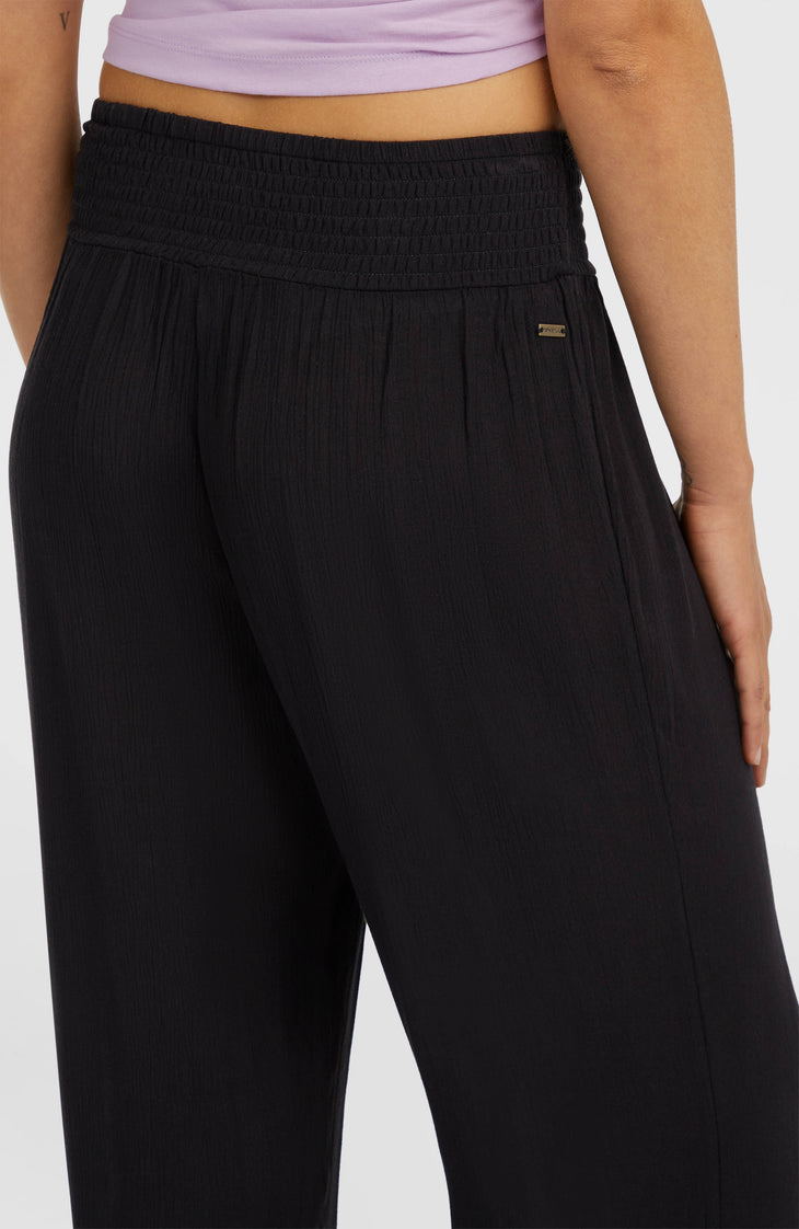 Johnny Smocked Waist Pants | Black Out