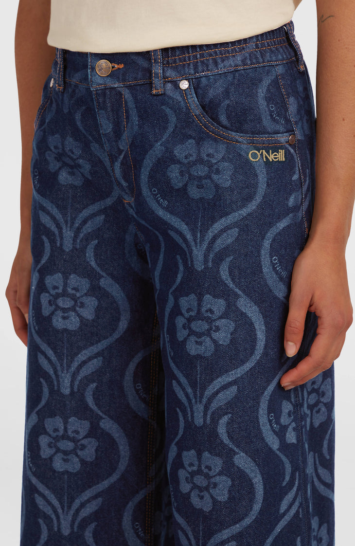 O'Riginals Denim Pants | Blue Artdeco Floral Jean