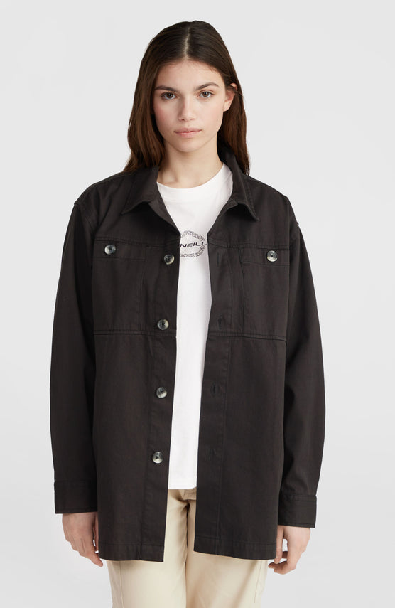 Twill Overshirt | Black Out