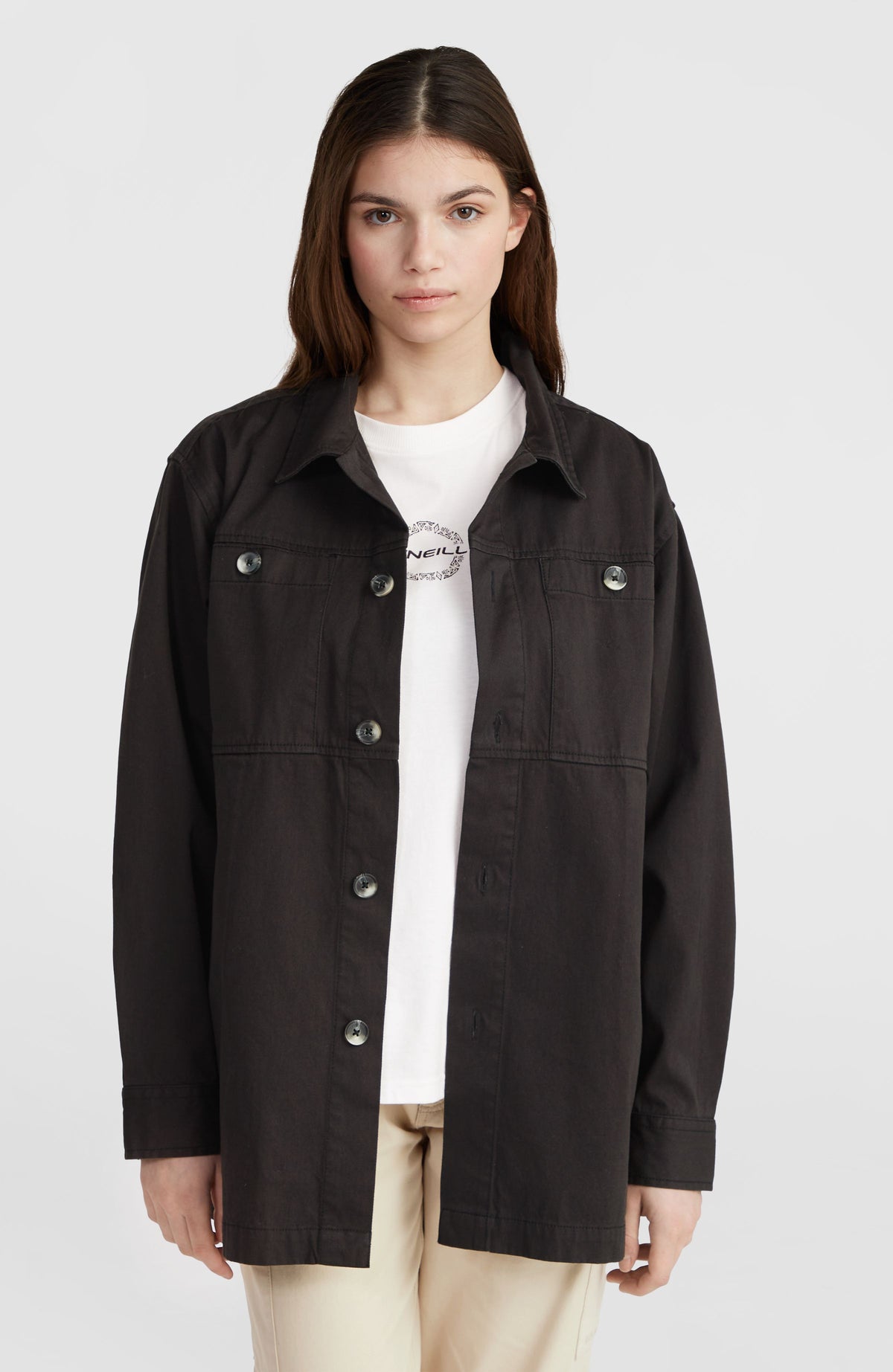 Twill Overshirt | Black Out