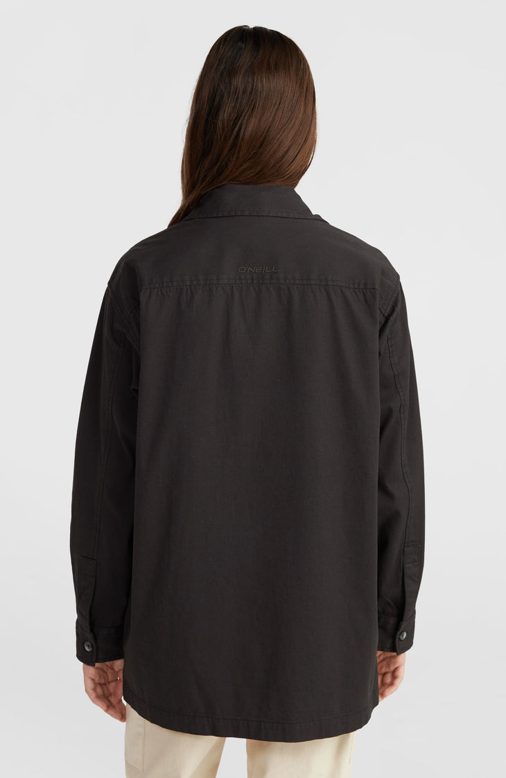 Twill Overshirt | Black Out