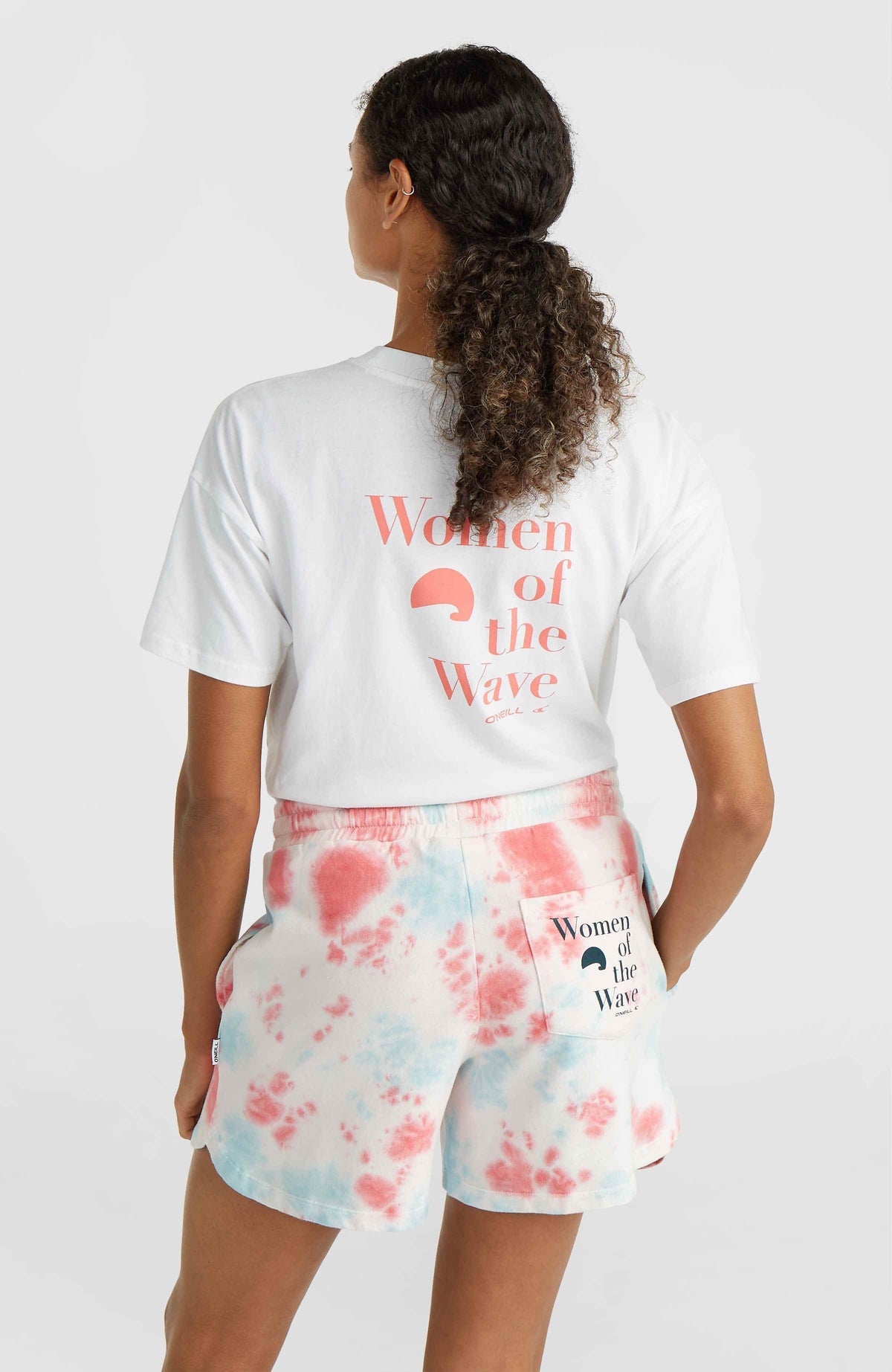 Women Of The Wave Sweat Shorts | Pink Ice Cube Tie Dye