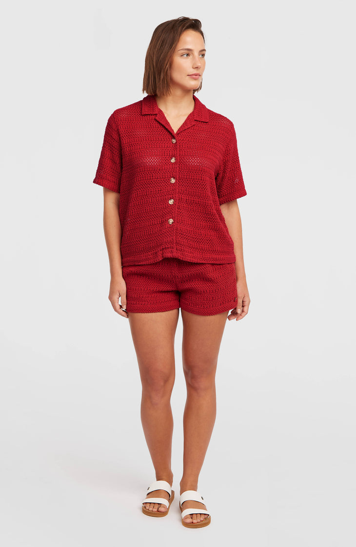 O'Riginals Crochet Shorts | Midnight Poppy