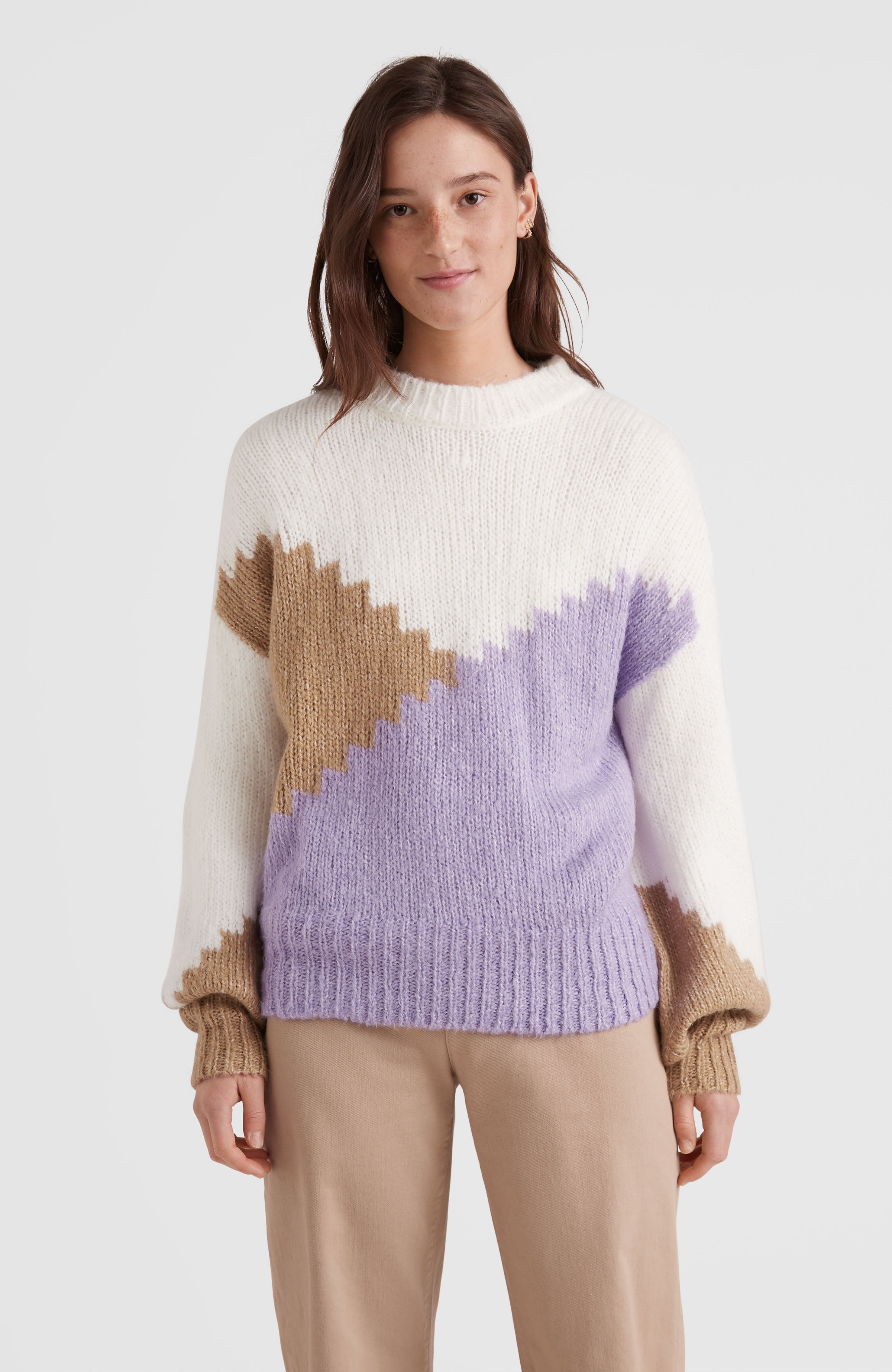 Knit Colourblock Pullover | Purple Rose Colour Block – O\'Neill