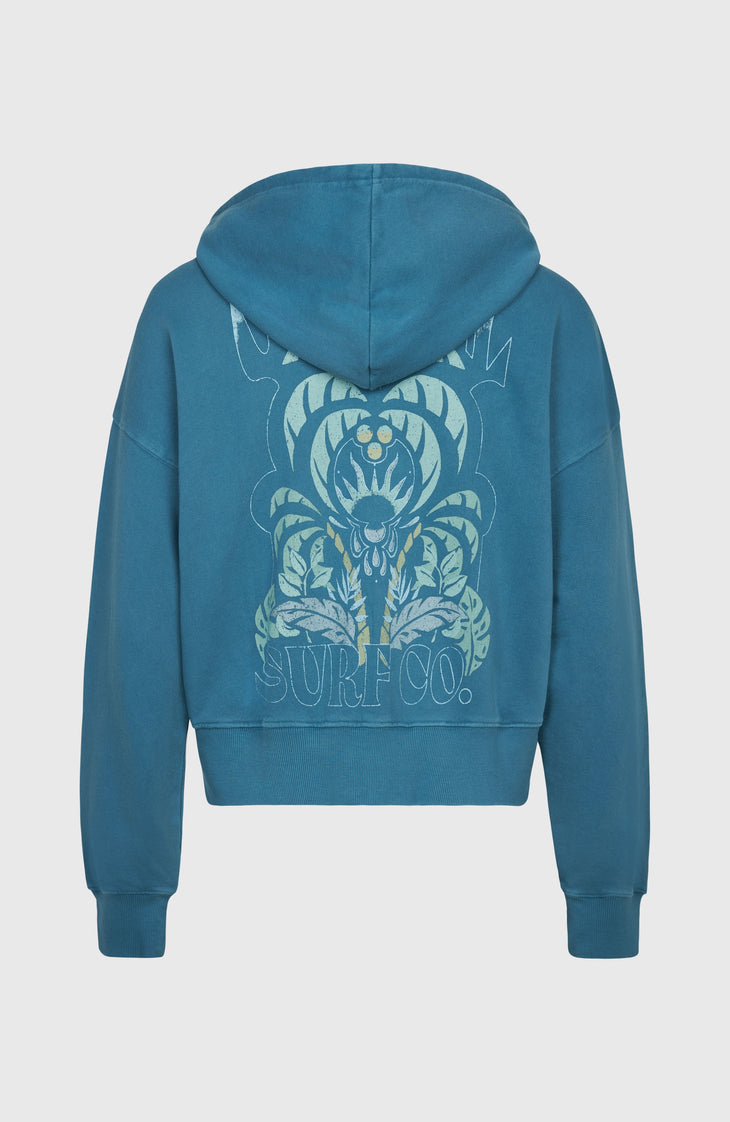 Beach Vintage Full Zip Hoodie | Copen Blue