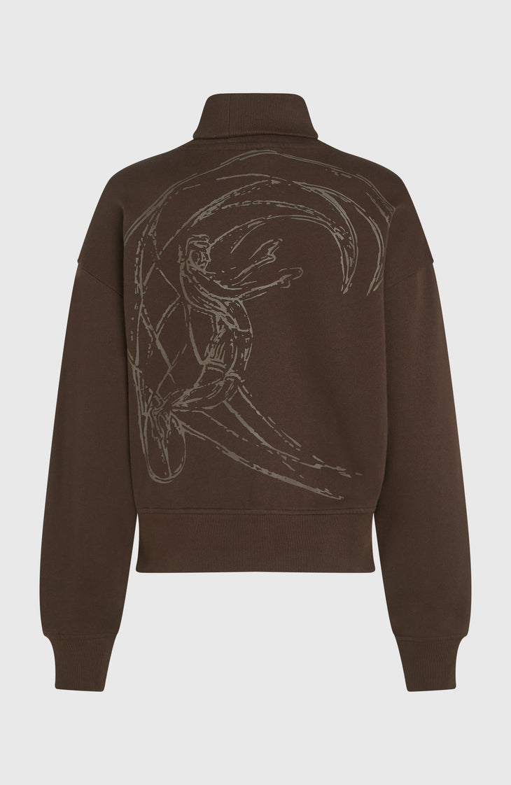 O'Riginals High-Neck Crew Sweatshirt | Coffee Bean