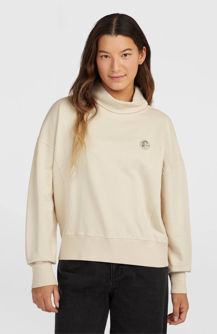 O'Riginals High-Neck Crew Sweatshirt | Linen White