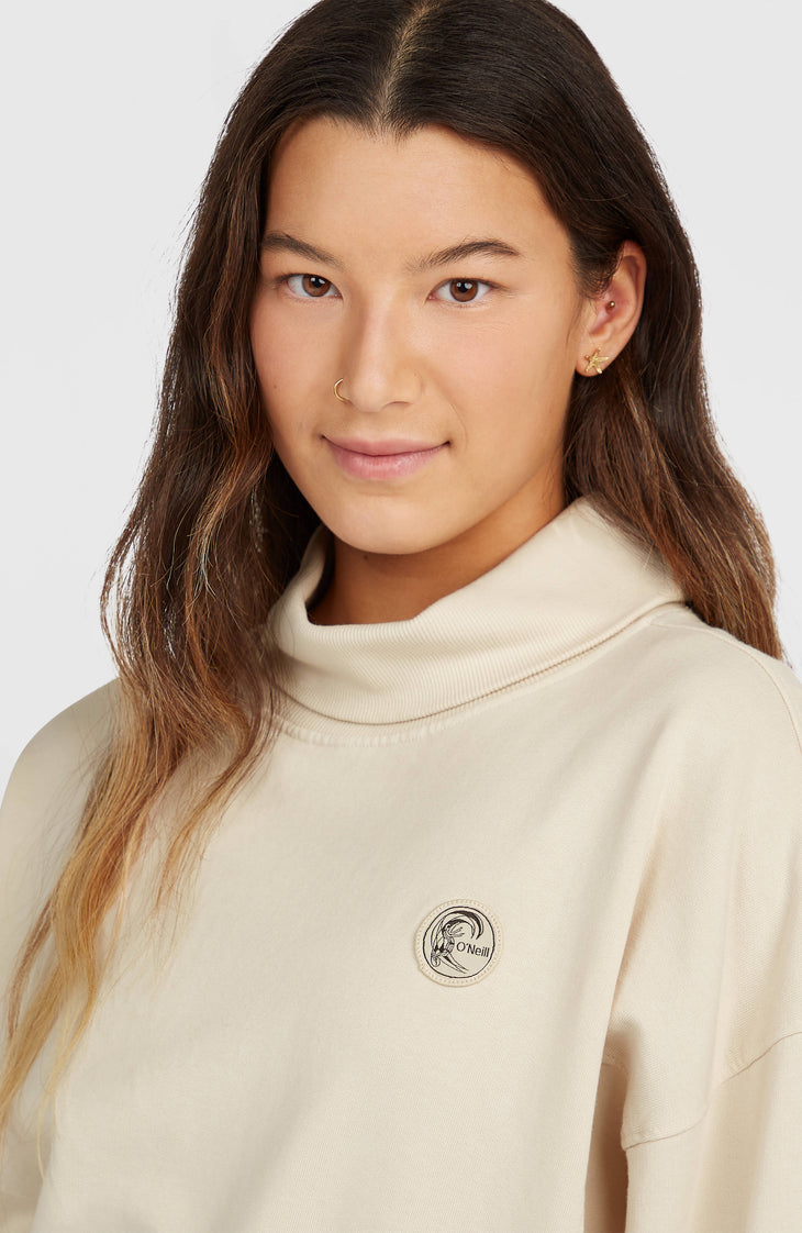 O'Riginals High-Neck Crew Sweatshirt | Linen White