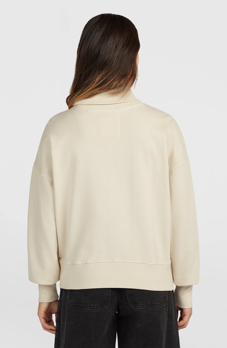 O'Riginals High-Neck Crew Sweatshirt | Linen White
