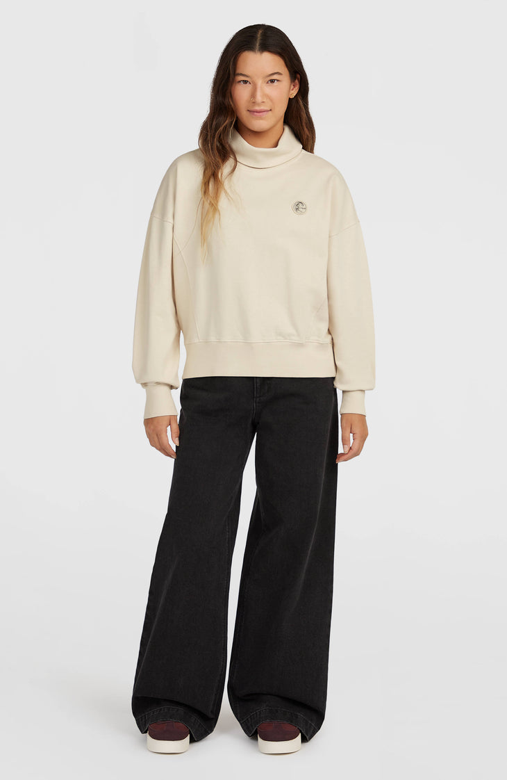 O'Riginals High-Neck Crew Sweatshirt | Linen White