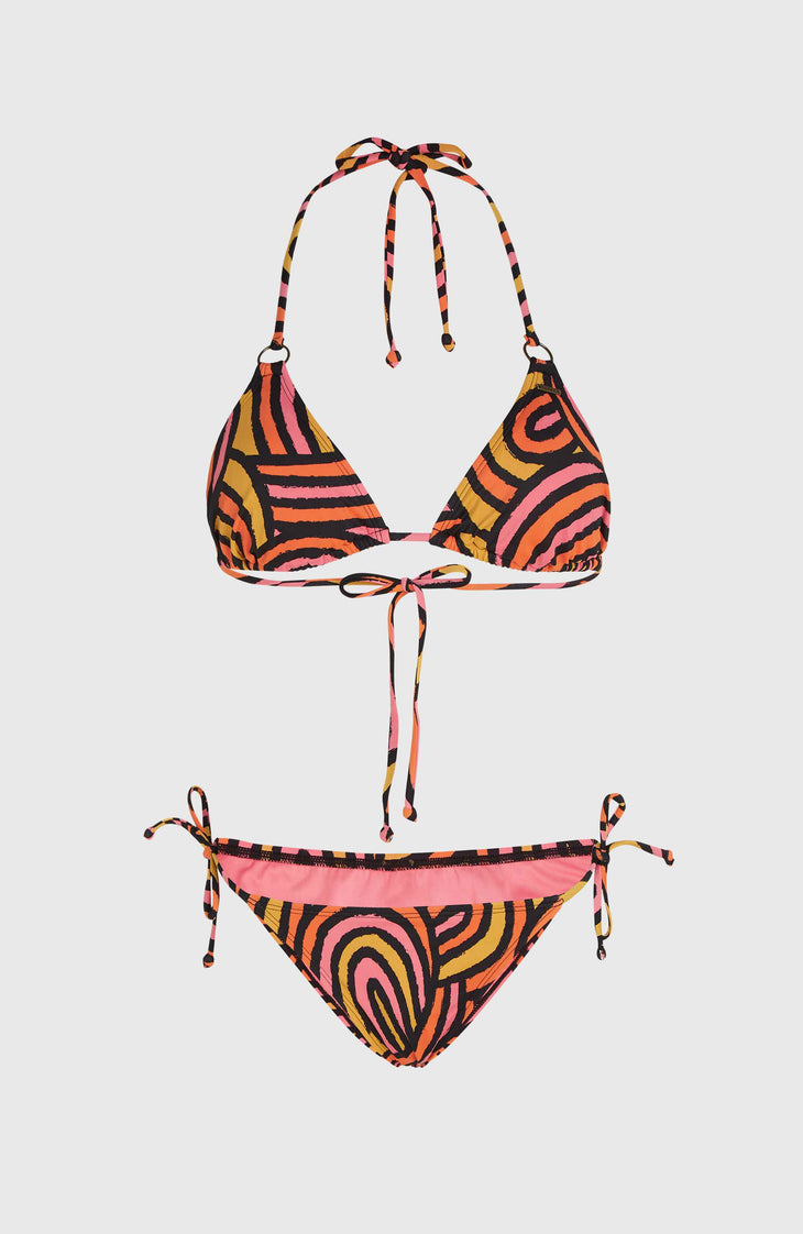 Capri - Bondey Bikini Set | Orange Rainbow Stripe