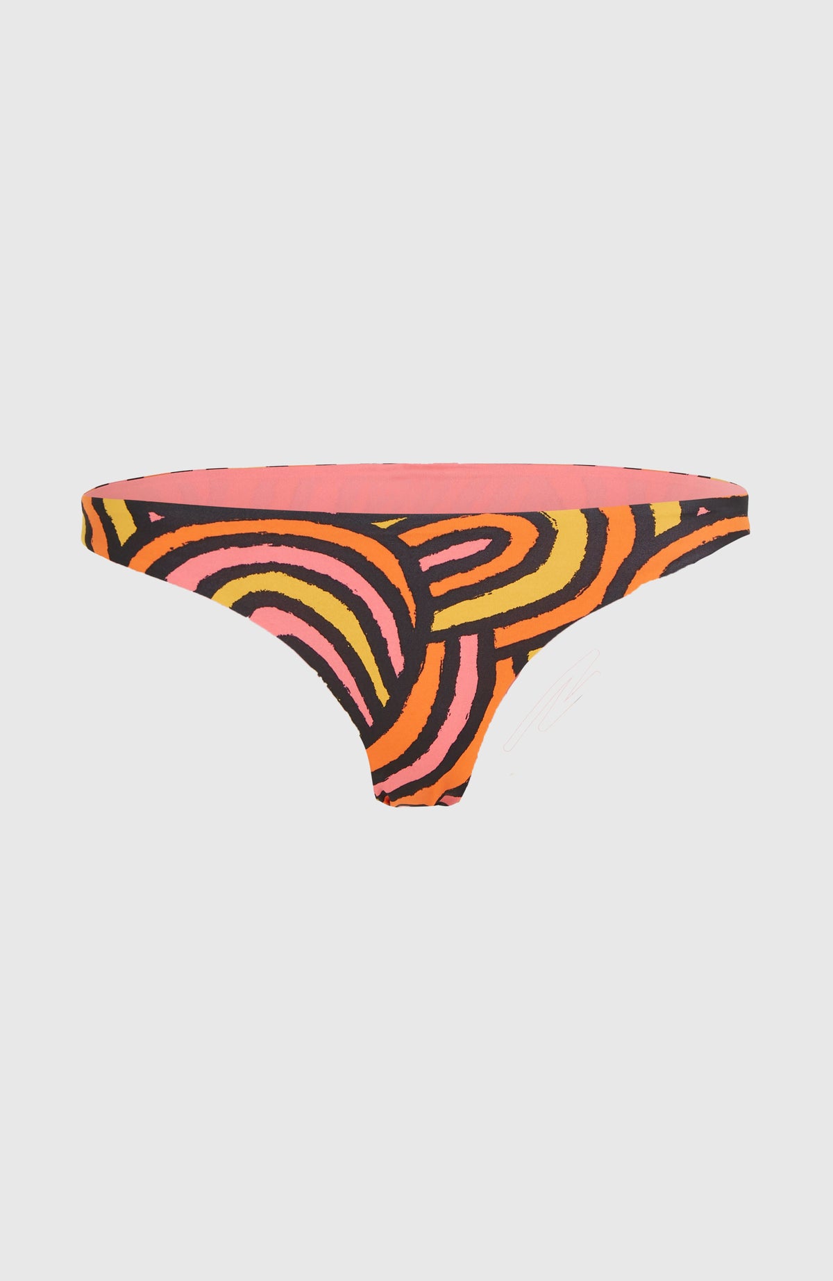 Skye Bikini Bottoms | Orange Rainbow Stripe