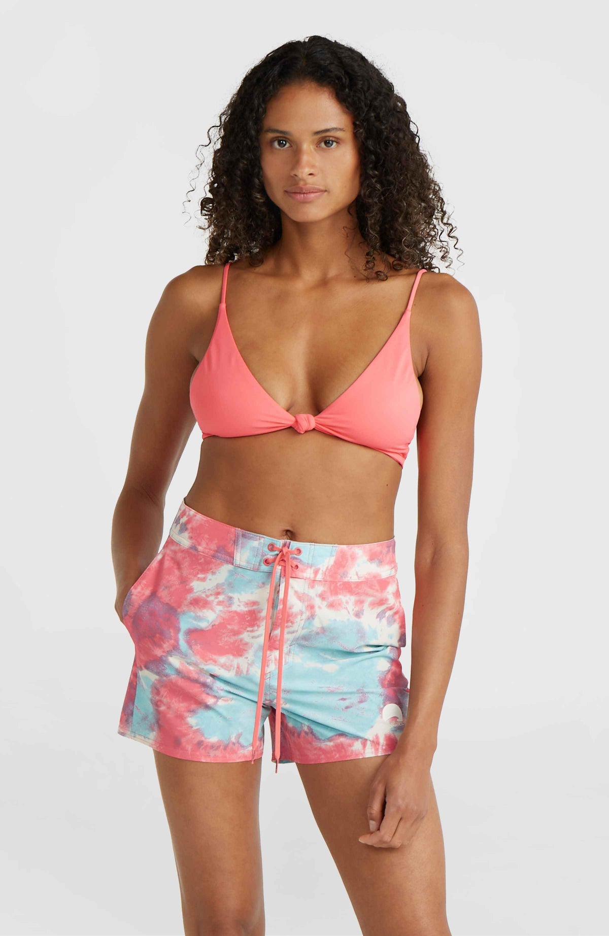 Women Of The Wave 14 inch Boardshorts | Pink Ice Cube Tie Dye