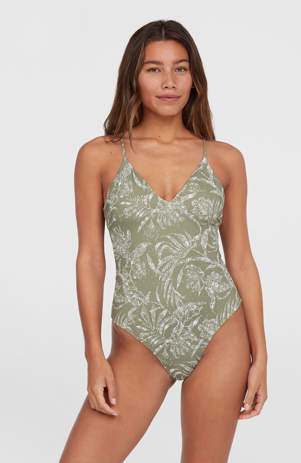 Jaida Swimsuit | Green Textured Jungle