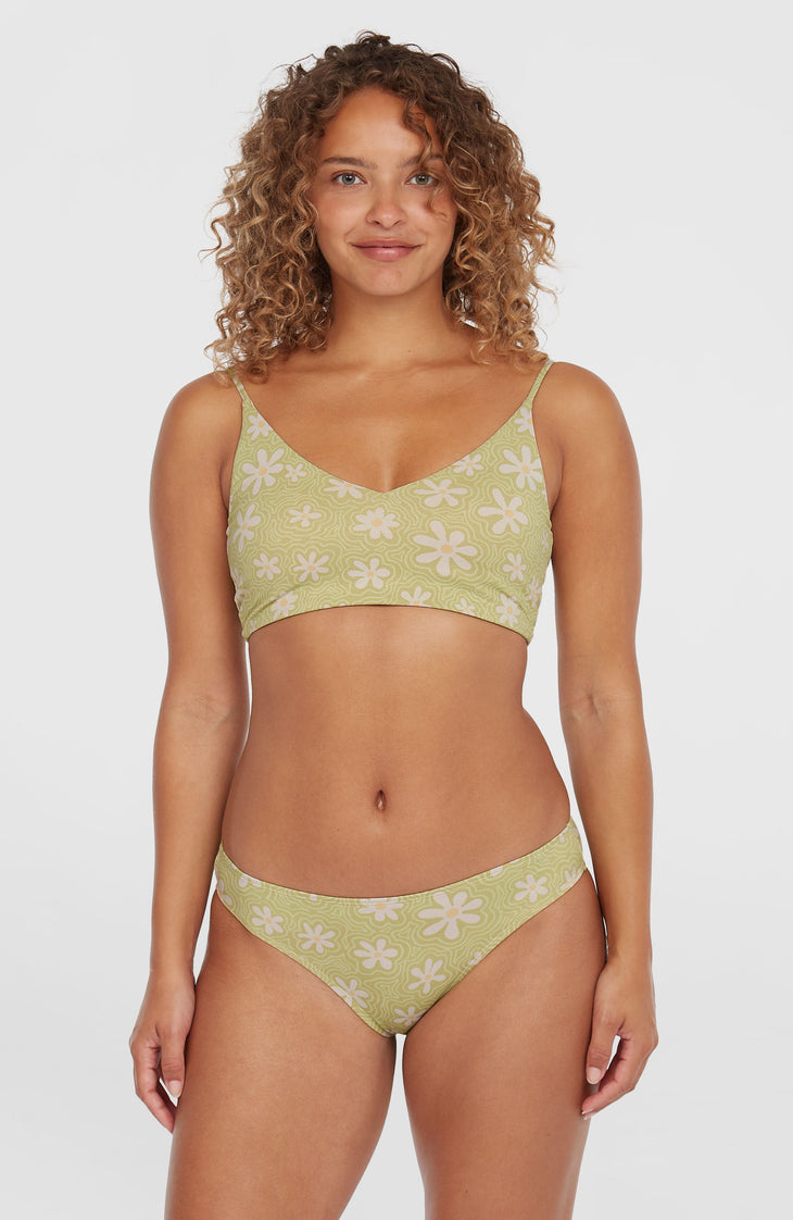 Beach Vintage Midles Rita Bikini Set | Green Daisyline
