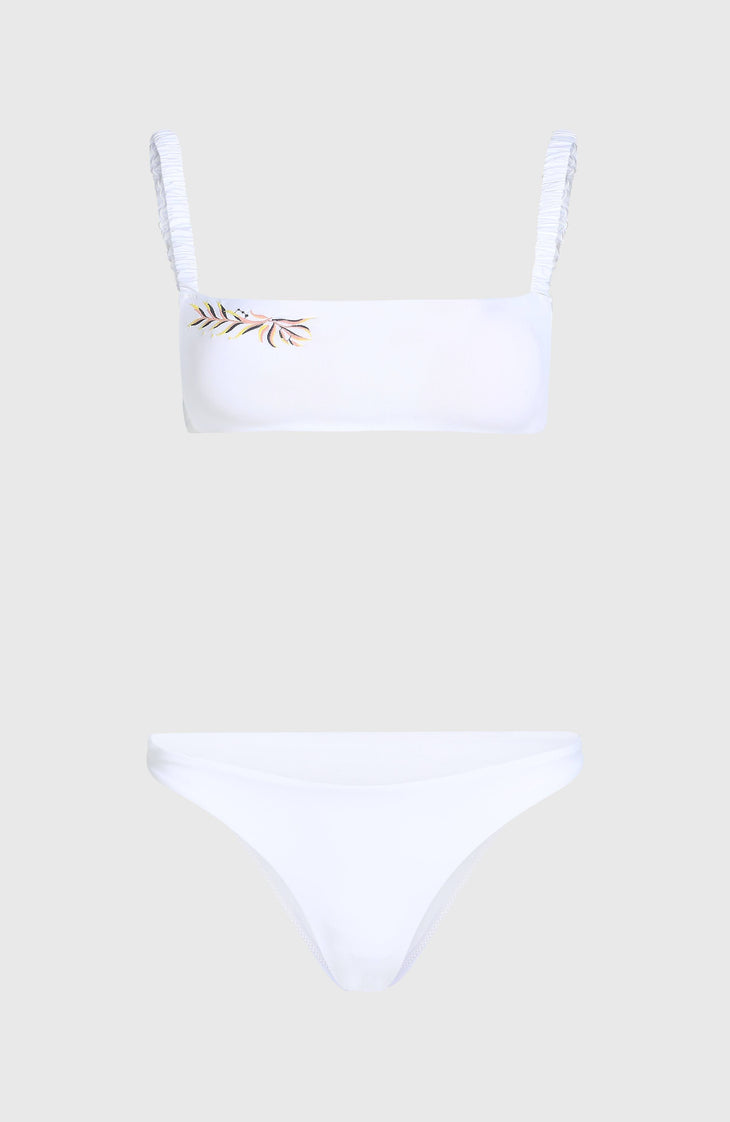 Bundoran Flamenco Embroidery Bikini Set | Snow White