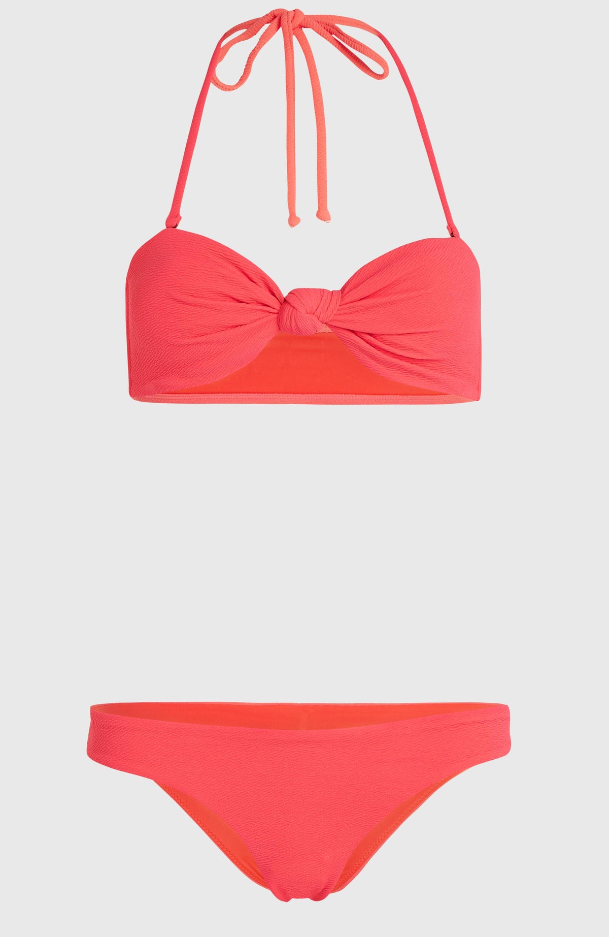 Knot Bandeau Matira Bikini Set | Pink Flamingo