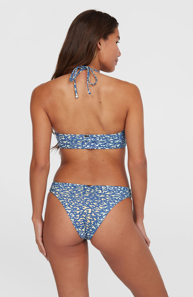 Knot Bandeau Matira Bikini Set | Yellow Animal Blur