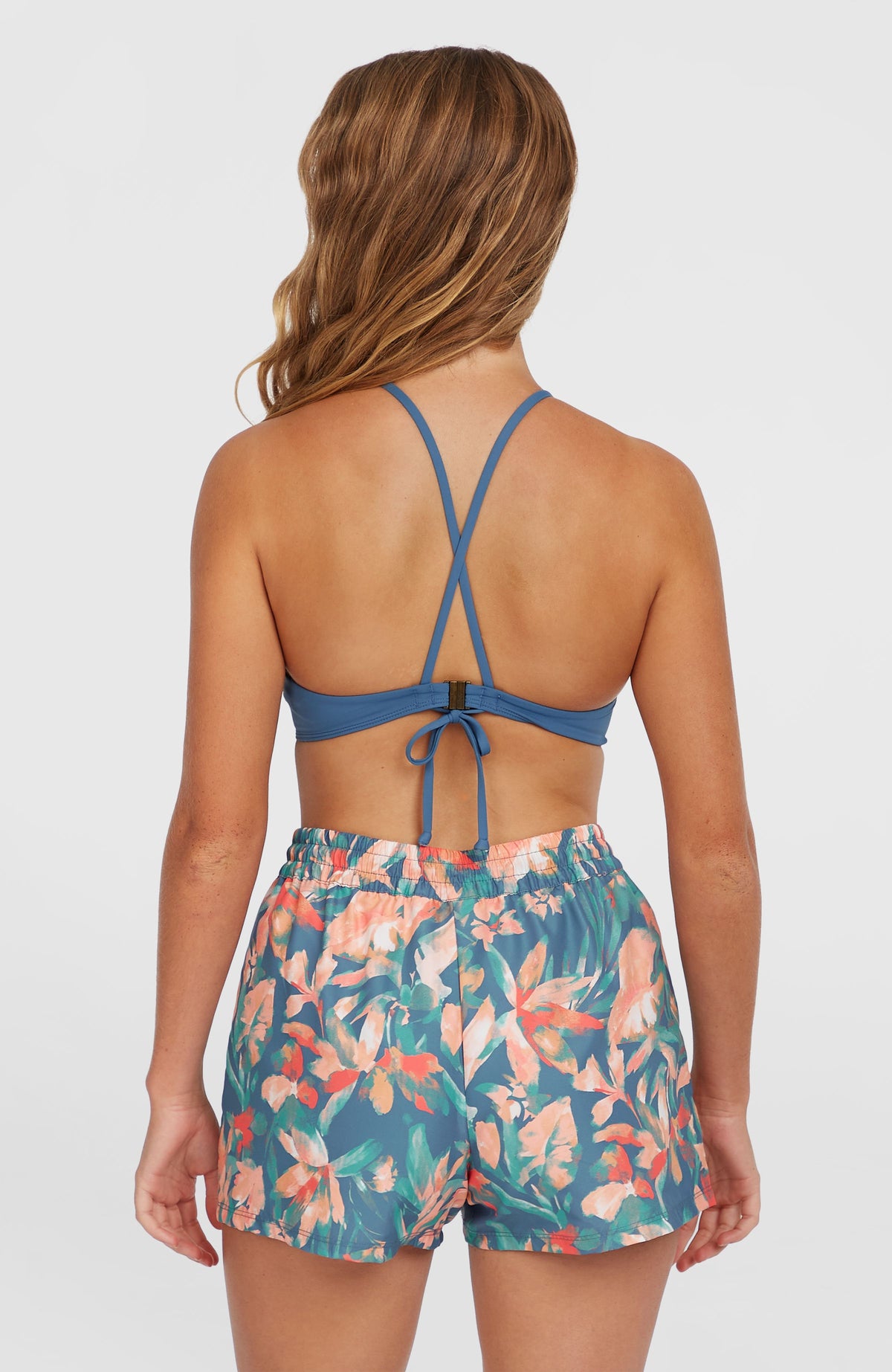 Essentials Print 12'' Swim Shorts | Blue Painted Tropics
