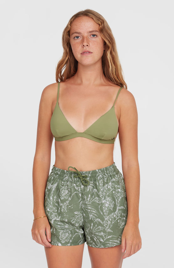 Essentials Print 12'' Swim Shorts | Green Textured Jungle