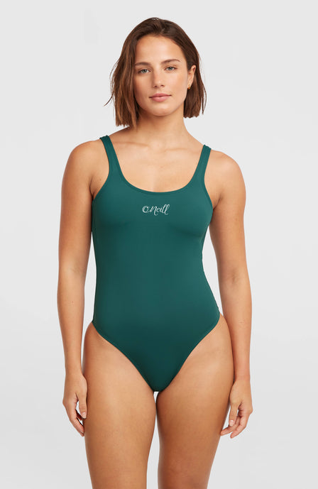 Essentials Script Swimsuit | Botanical Heat