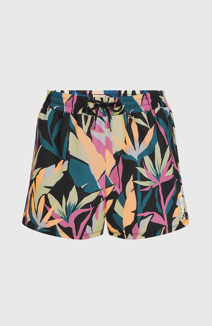Essentials 12'' All-Over Print Swimshorts | Black Wmns Tropicana