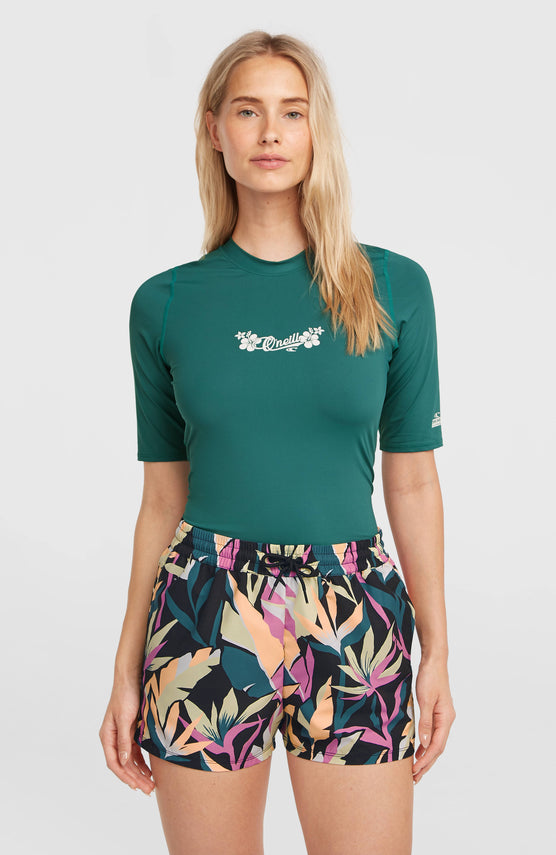Essentials 12'' All-Over Print Swimshorts | Black Wmns Tropicana