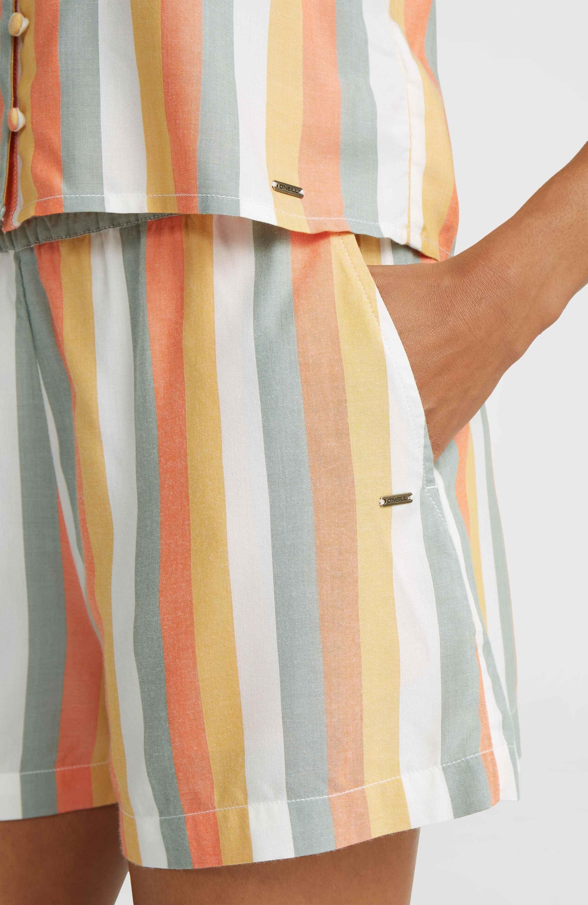 Tiare Woven Tank Top | Orange Multistripe