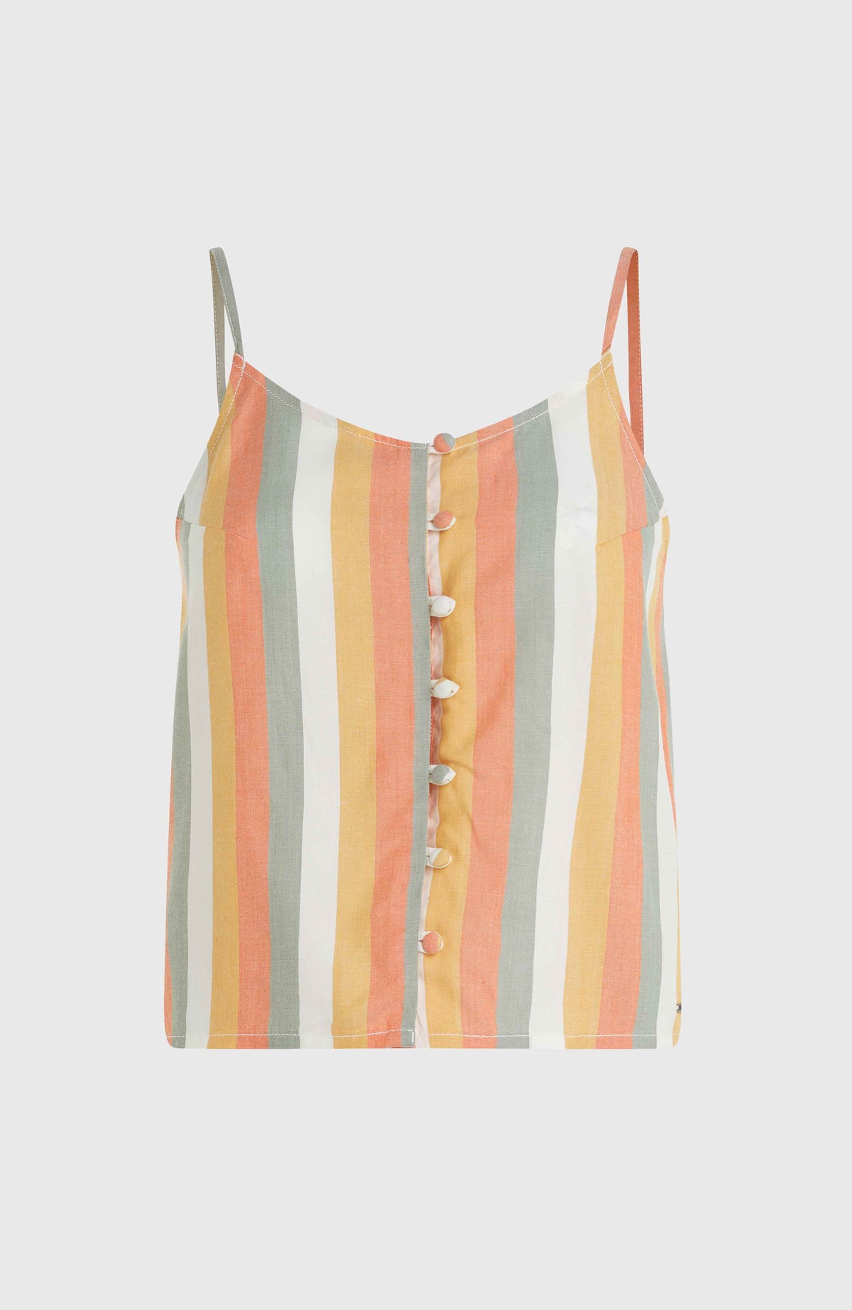 Tiare Woven Tank Top | Orange Multistripe