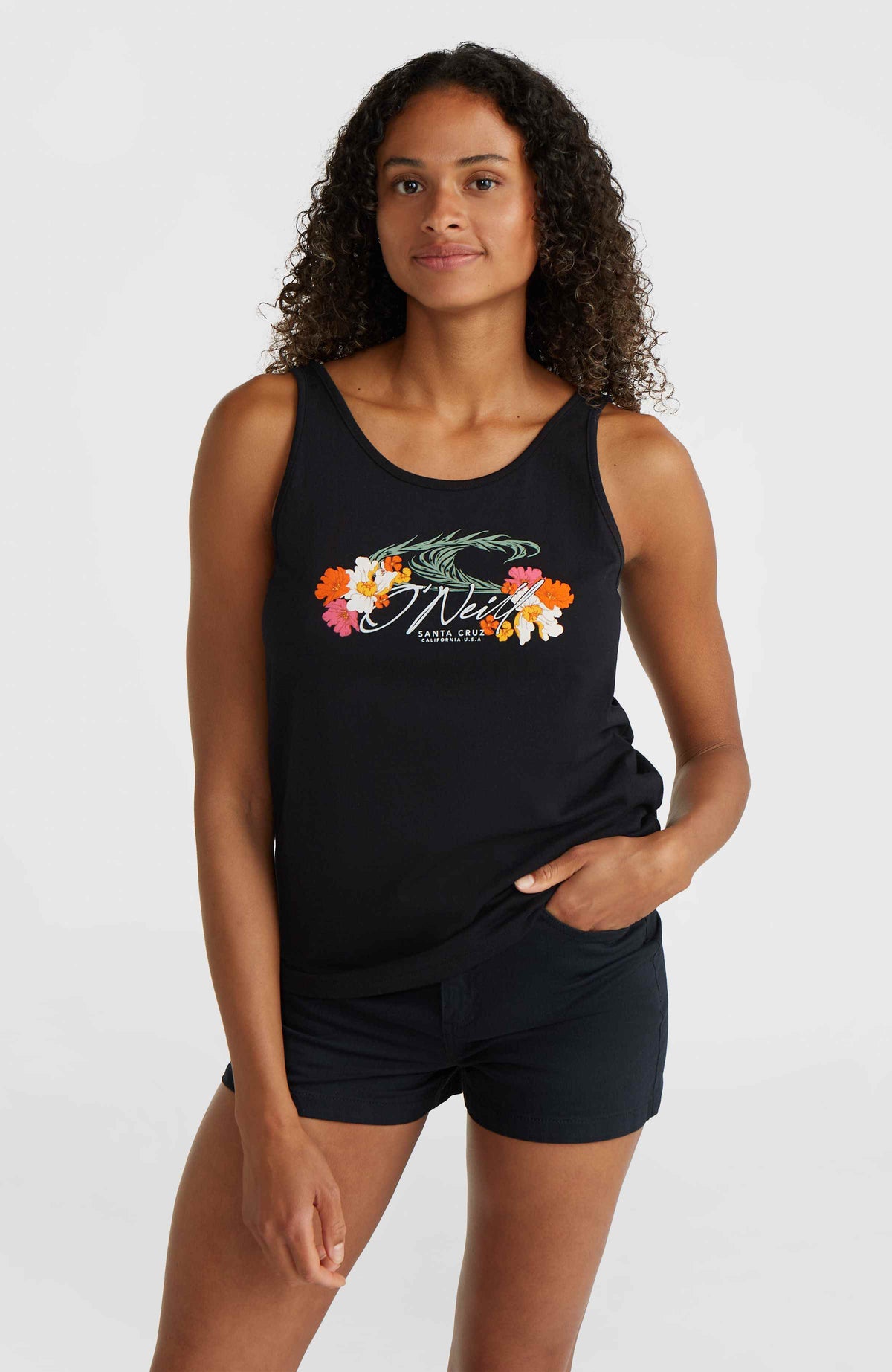 Luana Graphic Tank Top | Black Out