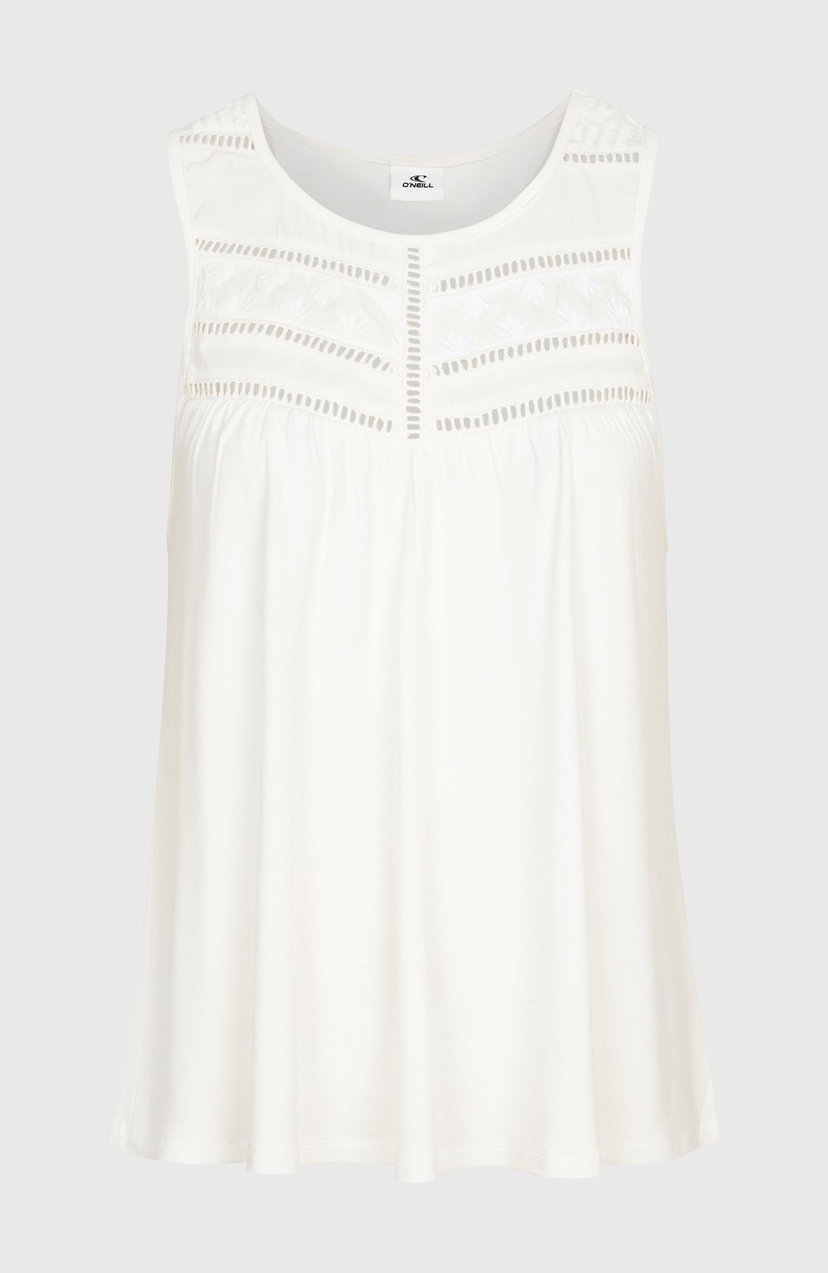 Essentials Tokeena Embroidery Tank | Snow White