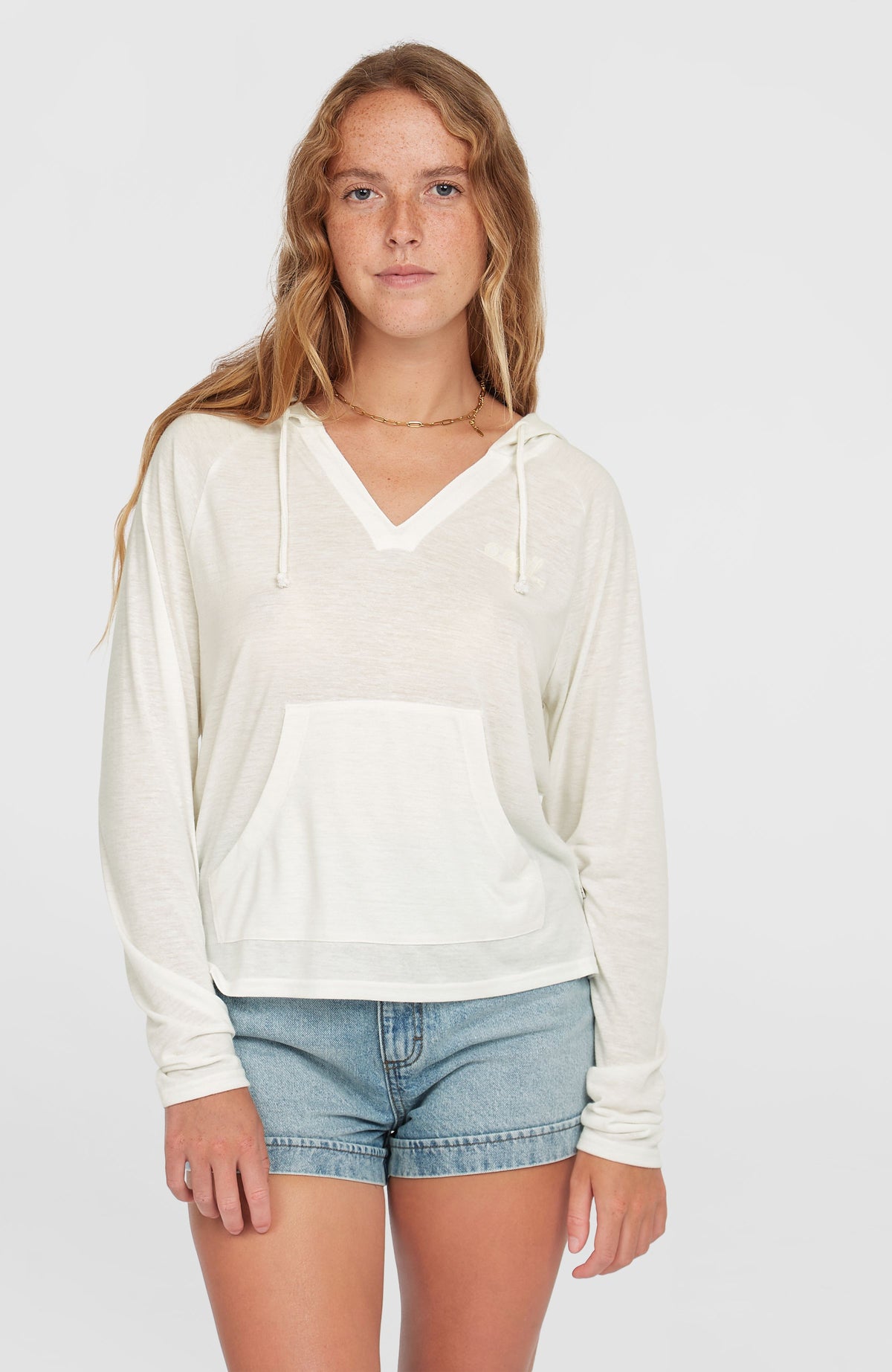 Essentials Long Sleeve Hoodie | Snow White