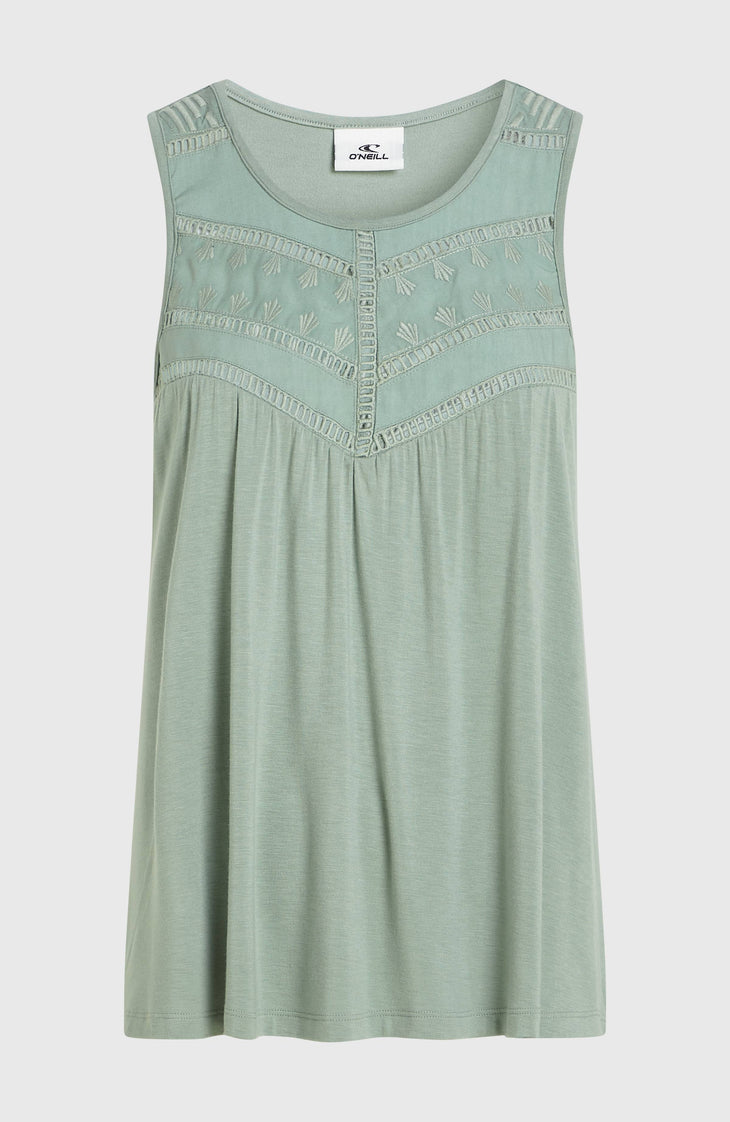 Essentials Tokeena Embroidery Tank | Marble Arch