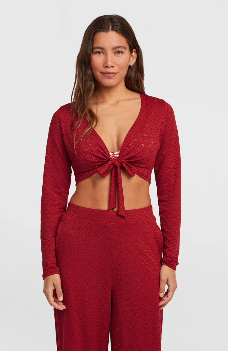 O'Riginals Knotted Long-Sleeve T-Shirt | Midnight Poppy O'Riginals Knotted Long-Sleeve T-Shirt | Midnight Poppy