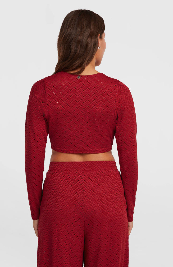 O'Riginals Knotted Long-Sleeve T-Shirt | Midnight Poppy