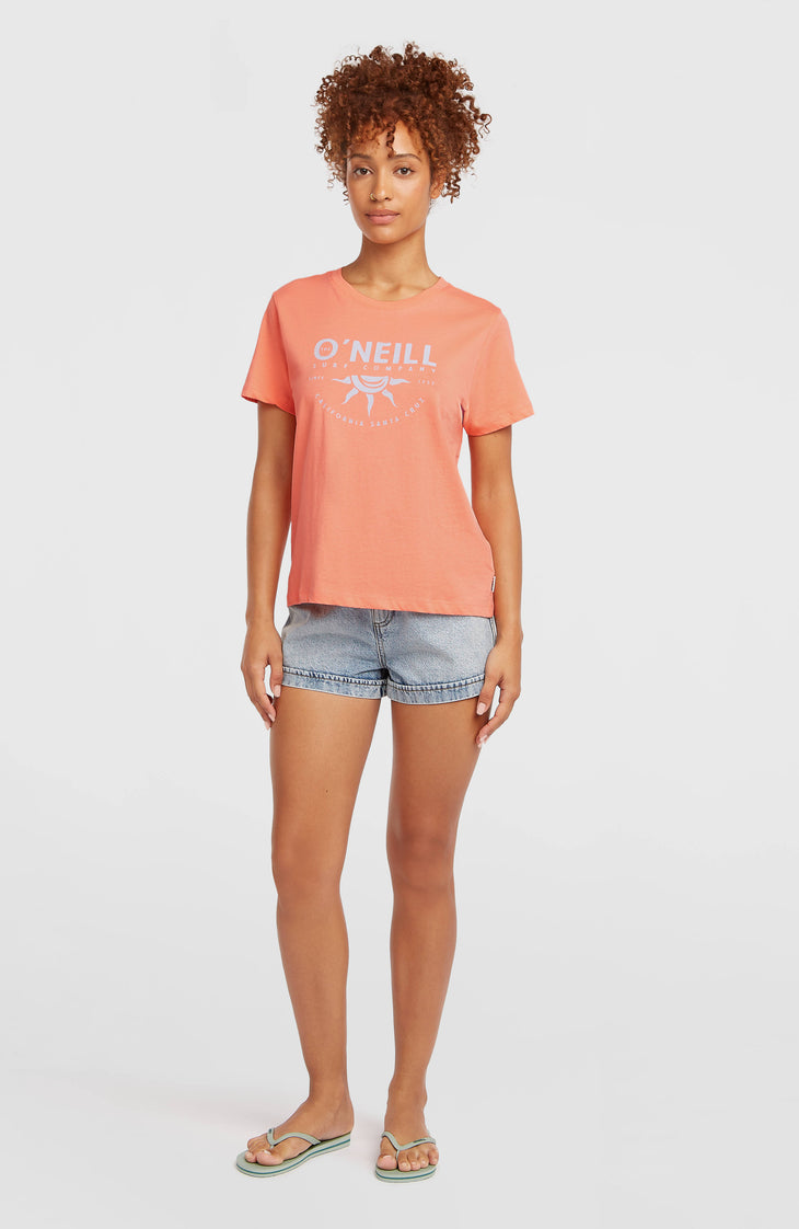 Front Print T-Shirt | Funky Peach