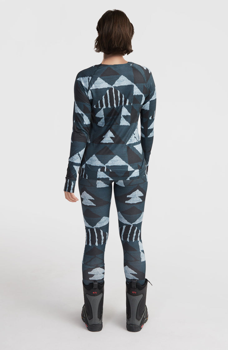 Baselayer Top | Blue Triangle Ikat