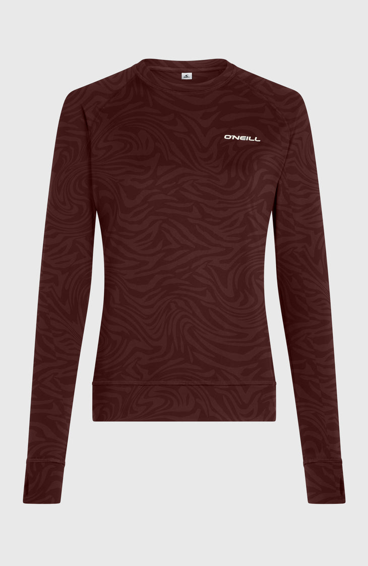 Baselayer Top | Purple Grey Swirl Zebra