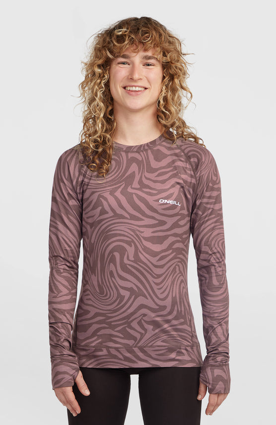 Baselayer Top | Purple Grey Swirl Zebra