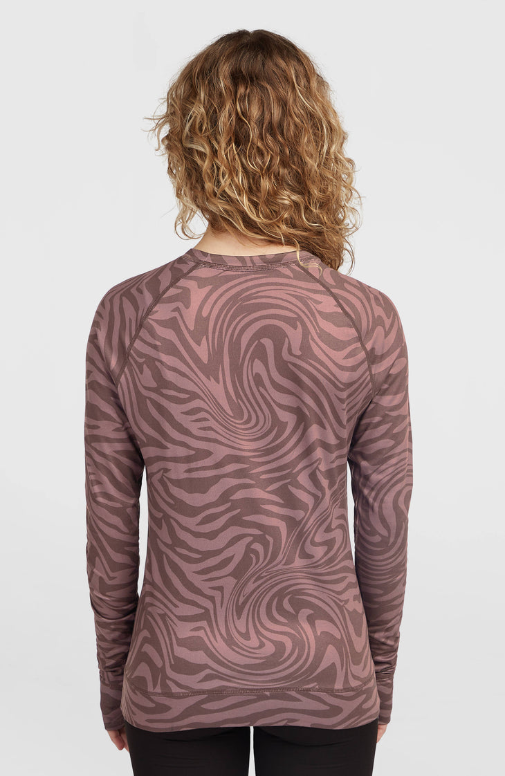 Baselayer Top | Purple Grey Swirl Zebra
