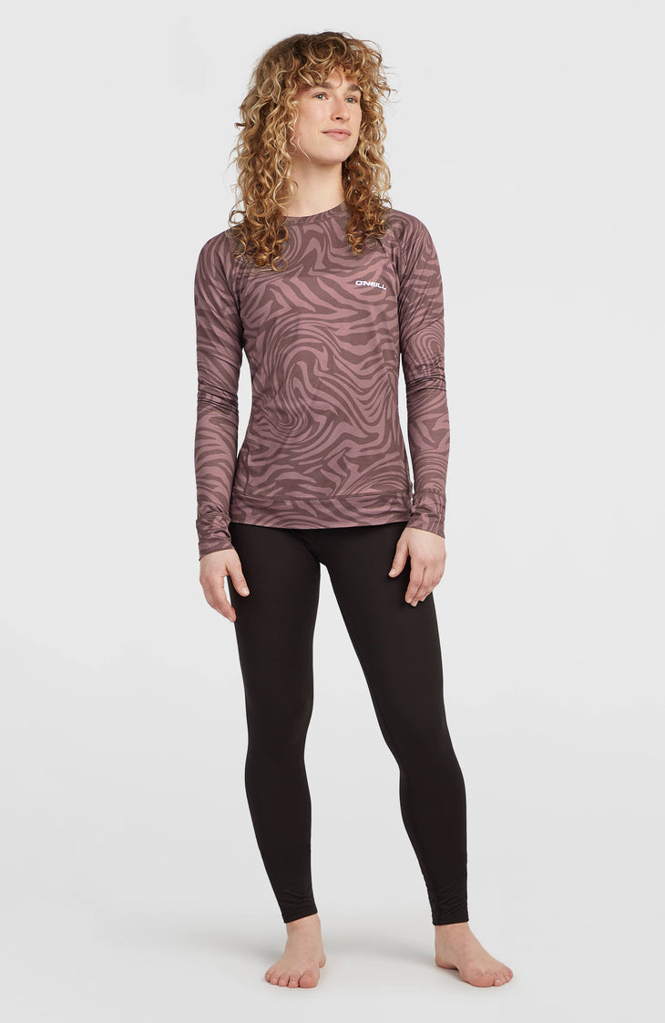 Baselayer Top | Purple Grey Swirl Zebra