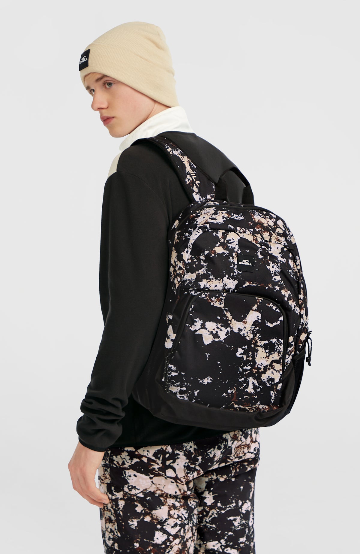 Wedge Backpack | Black/Beige Quarry