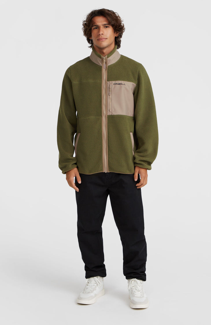 High-Pile Full-Zip Fleece | Forest Night