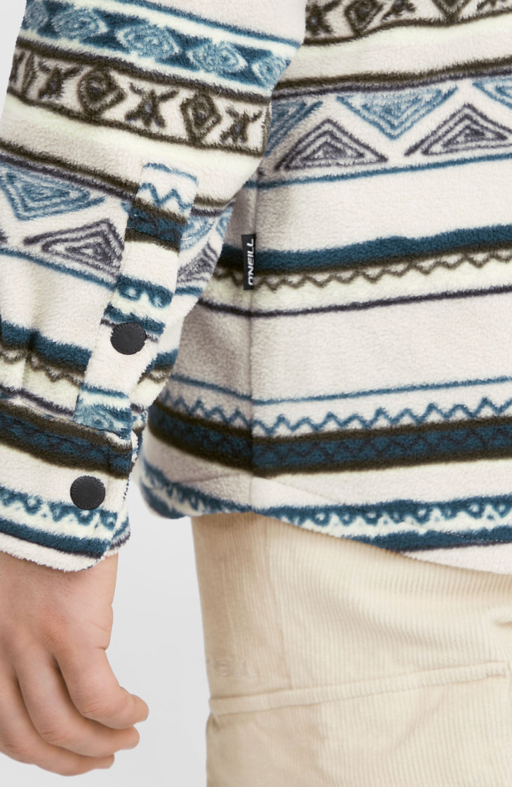 Superfleece Shirt | Grey Ikat Stripe