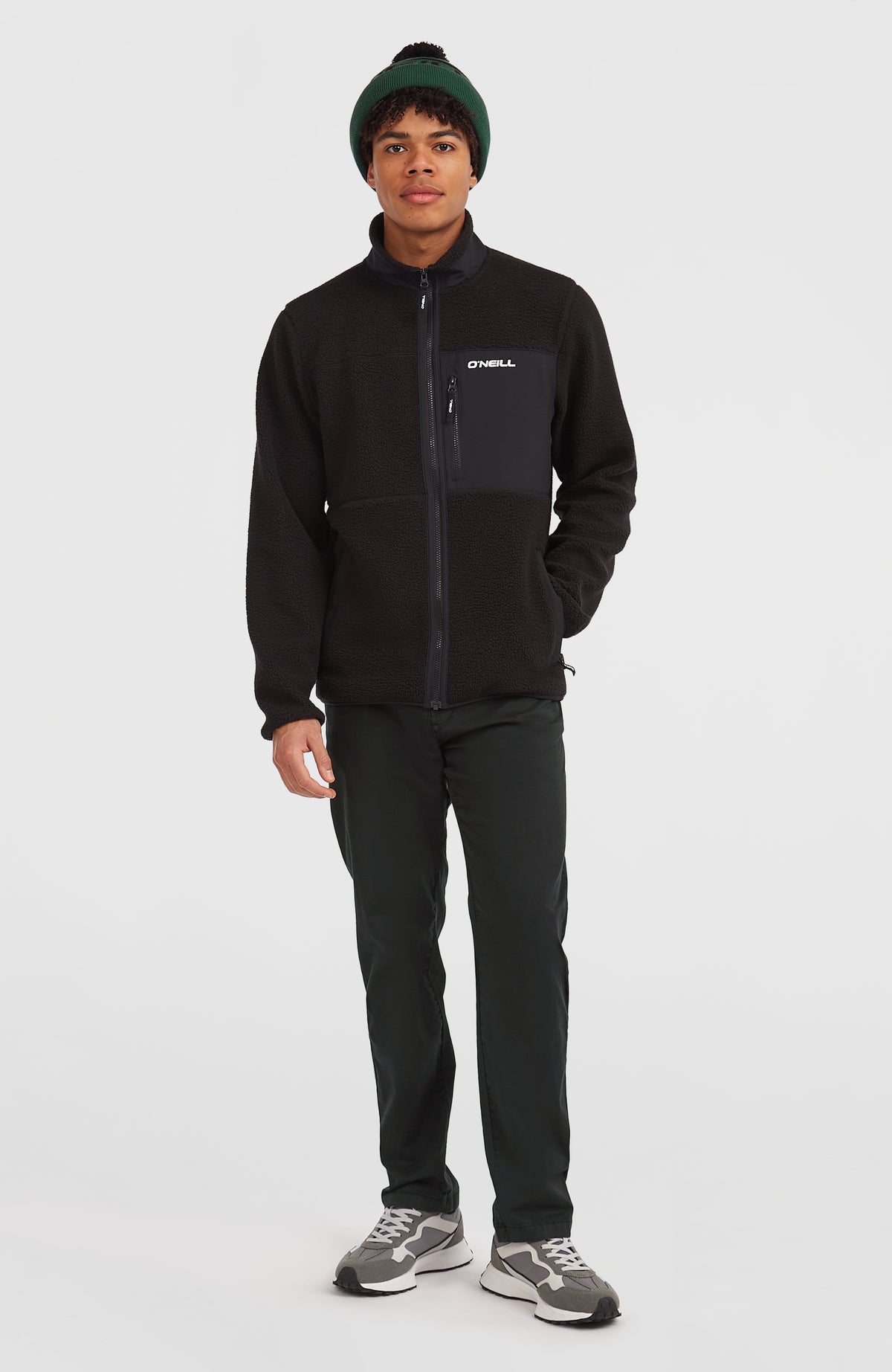 Must-Have High-Pile Full-Zip Fleece | Black Out